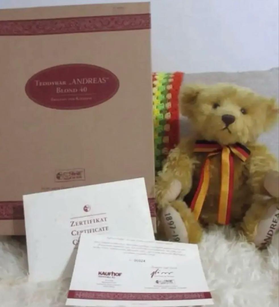 シュタイフ社ドイツ限定テディベア★ビンテージ古いぬいぐるみアンティークカントリー