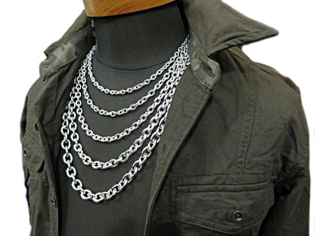 【ヤーマン】あずきチェーン 7.3mm 55cm カット無しシルバー925