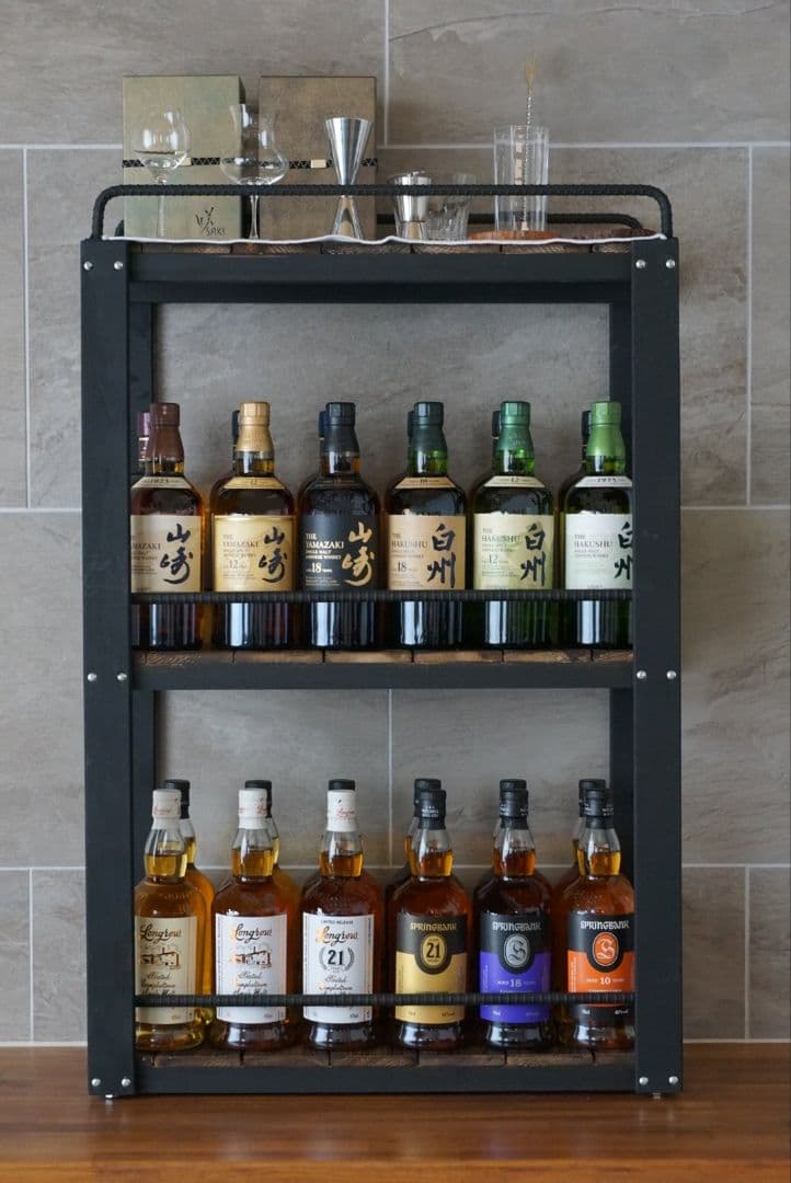 ウィスキーラック 男前インテリア ハンドメイド お酒 棚