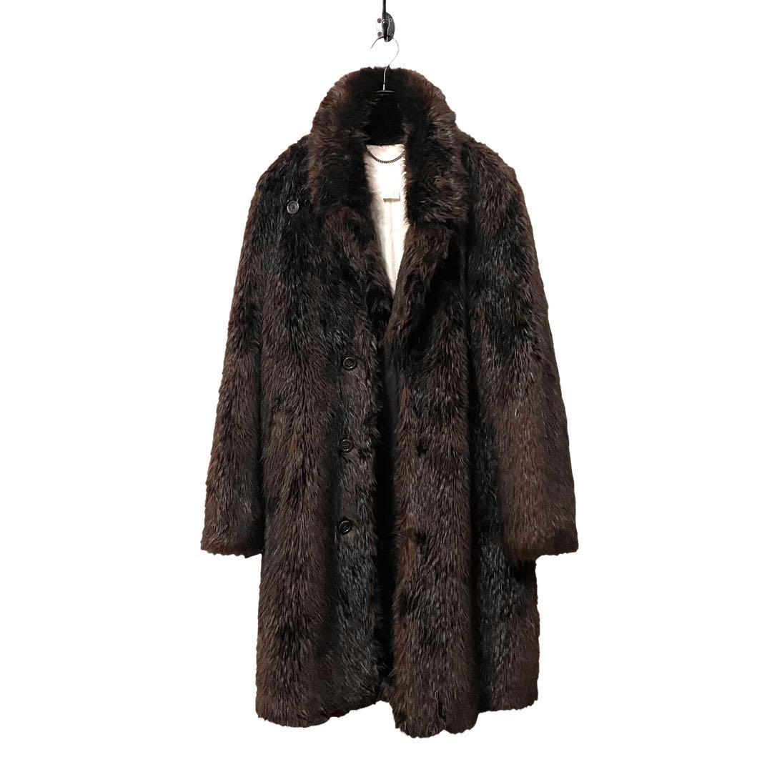 《未使用級》 マルタンマルジェラ ビーバーフェイクファーコート ブラウン