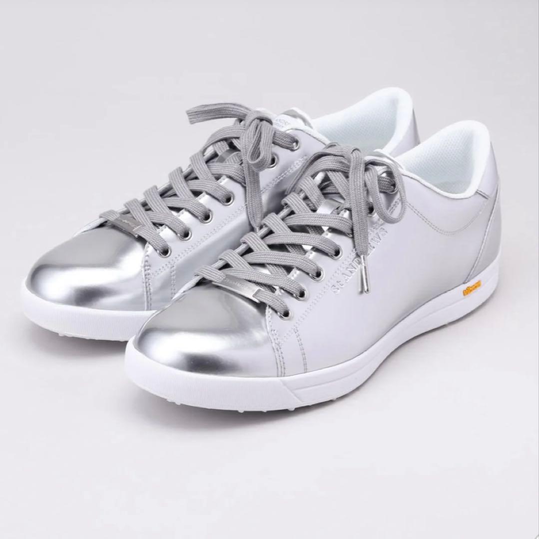 値下 新品 セントアンドリュース スパイクレスシューズ シルバー 26.5