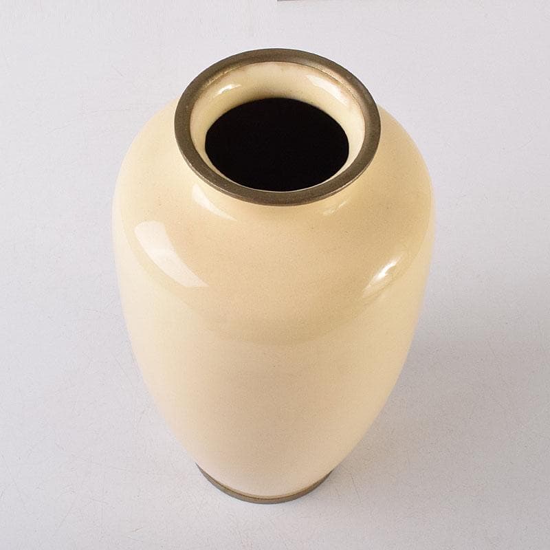 七宝焼 花文 花瓶 V 8090