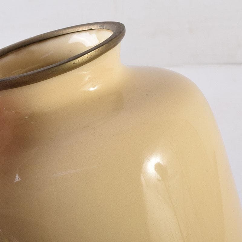 七宝焼 花文 花瓶 V 8090