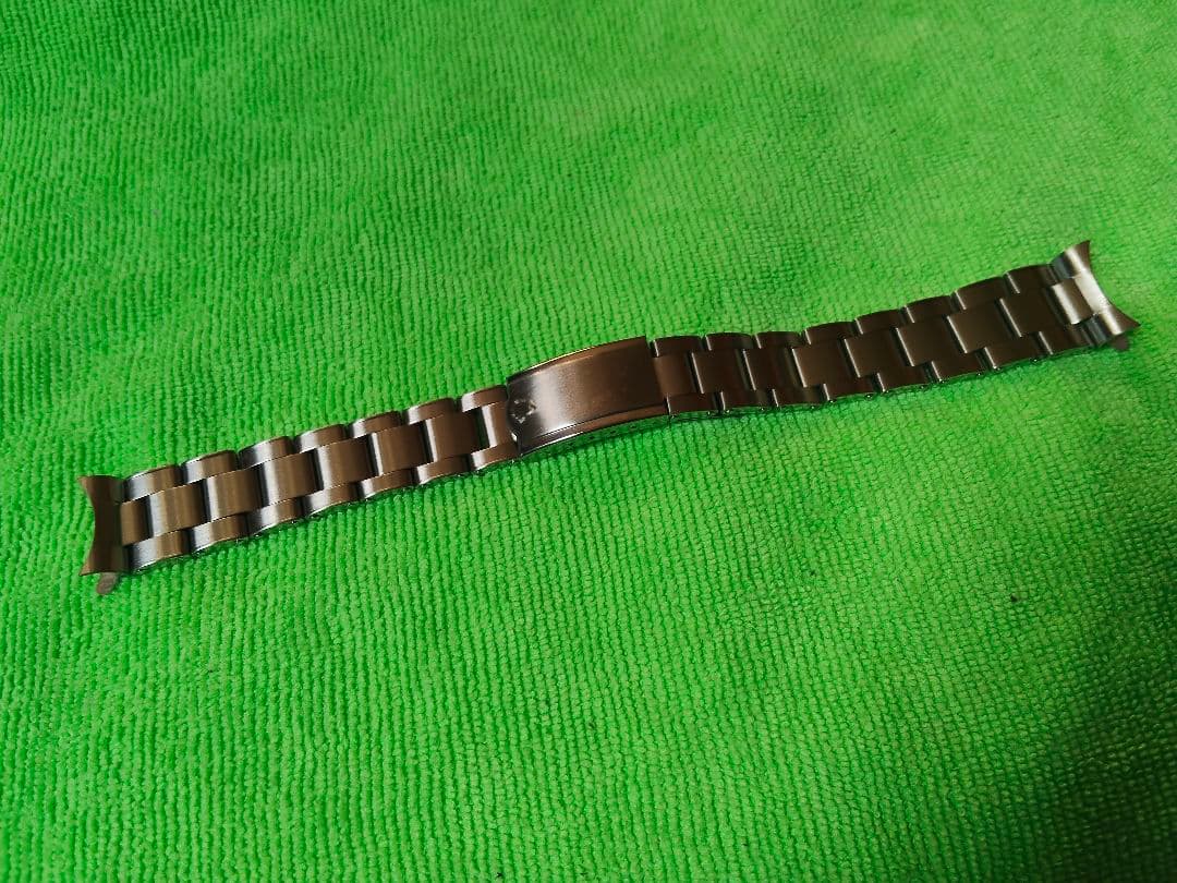 社外交換用リベットブレス　オイスターブレス　ラグ幅20mm希少でべそバックル 社外交換用リベットブレス オイスターブレス ラグ幅20mm希少でべそ