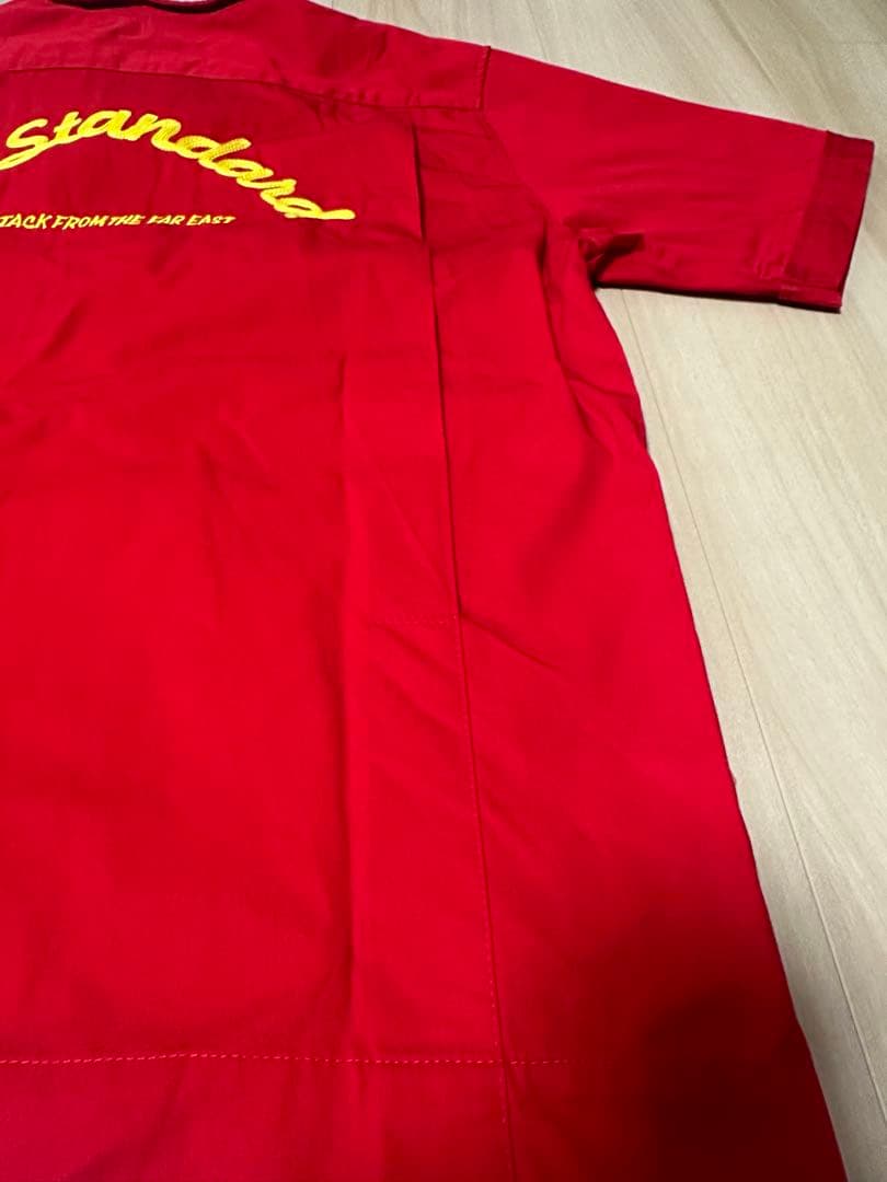 Hi-Standard 半袖ワークシャツ 赤