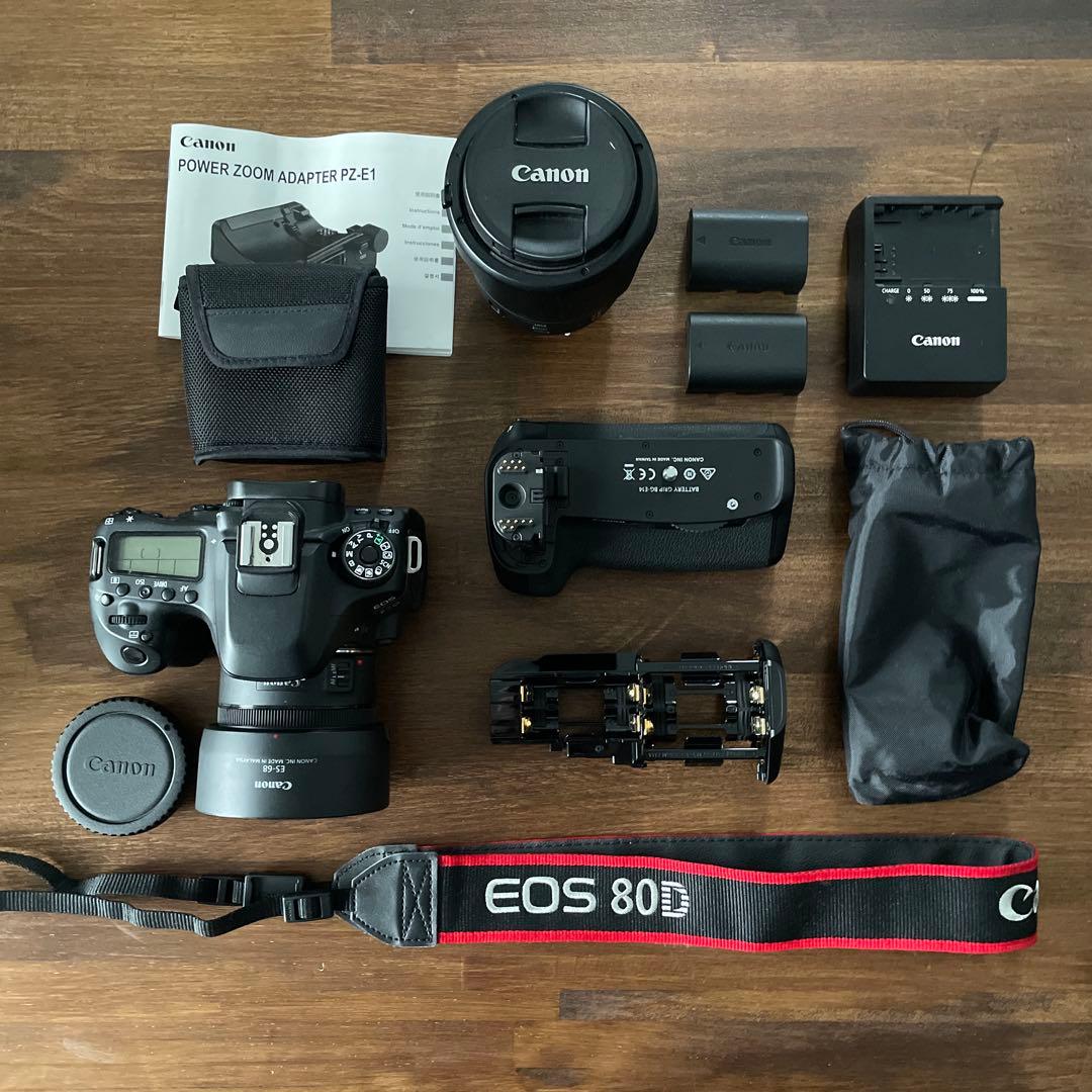[ピーム]Canon EOS 80D デジタル一眼レフカメラ+レンズ2個 EOS 80D デジタル一眼レフカメラ EF-S 18-135 IS USM レンズキット