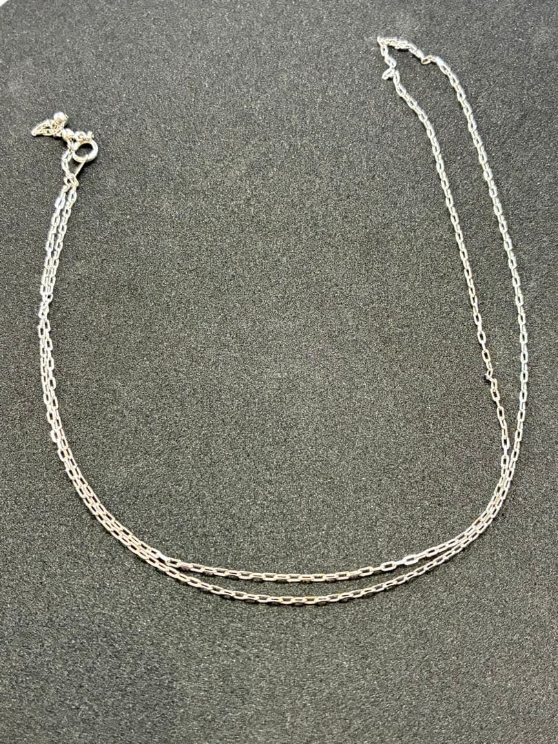 pt850 プラチナネックレス　60cm 調整可　4.4g ロングメンズチェーン