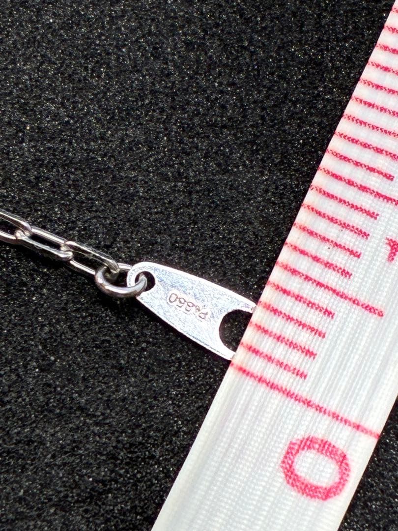 pt850 プラチナネックレス　60cm 調整可　4.4g ロングメンズチェーン