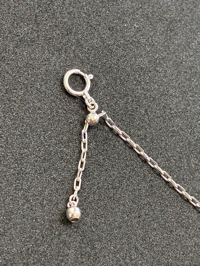 pt850 プラチナネックレス　60cm 調整可　4.4g ロングメンズチェーン