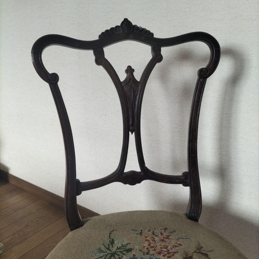 12/29 クラシック 椅子 刺繍 アンティーク イギリス プチポワン チェア