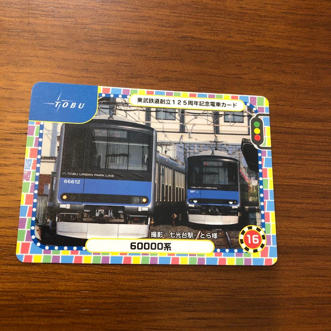 東武鉄道創立125周年記念電車カード No．16〜20 5枚セット