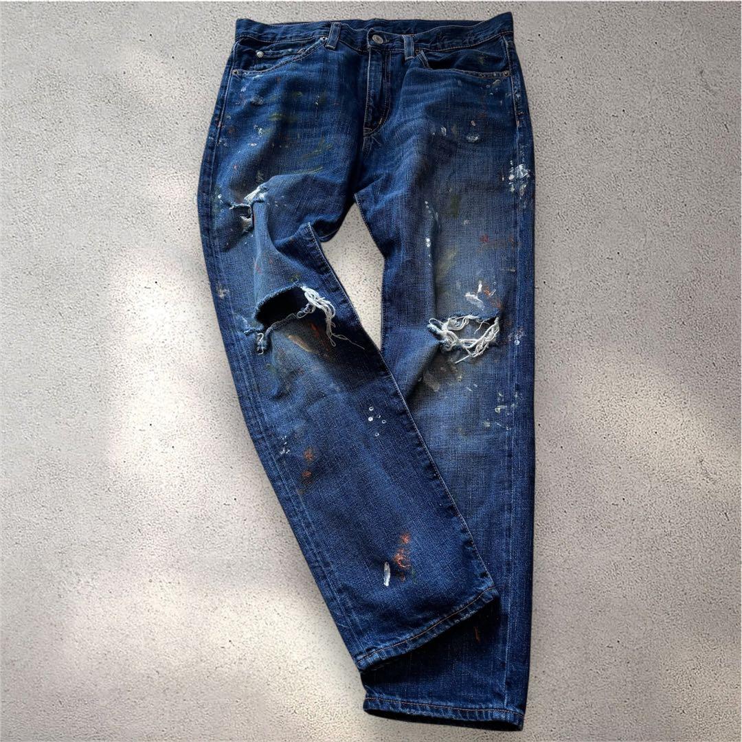 Denim&Supply RalphLaurenボーイフレンド ダメージペイント - メルカリ