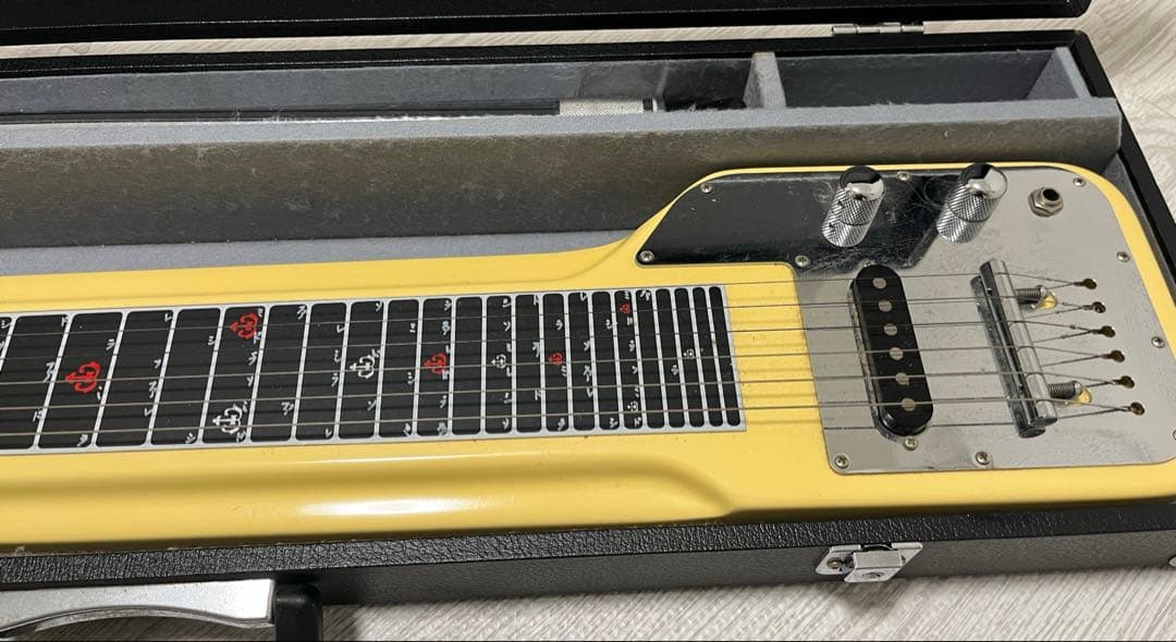 Guyatoneグヤ6弦スチールギター ケース、スタンド付