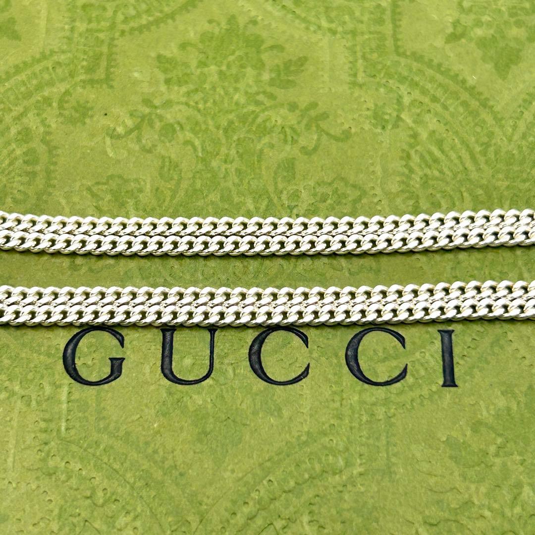 美品 グッチ 喜平 チェーン ネックレス シルバー 925 全長約56cm