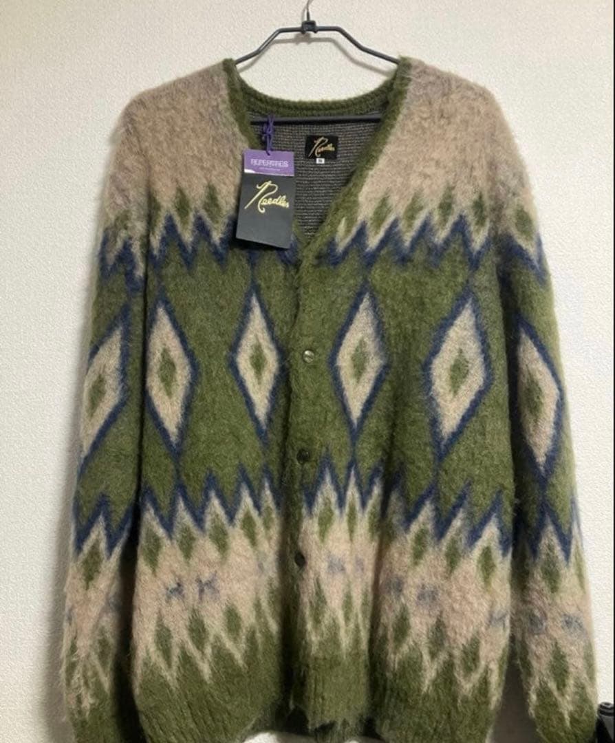 ニードルズ NEEDLES ダイヤモンド モヘア カーディガン NEEDLES ニードルズ モヘアカーディガン ダイヤ柄 アーガイル