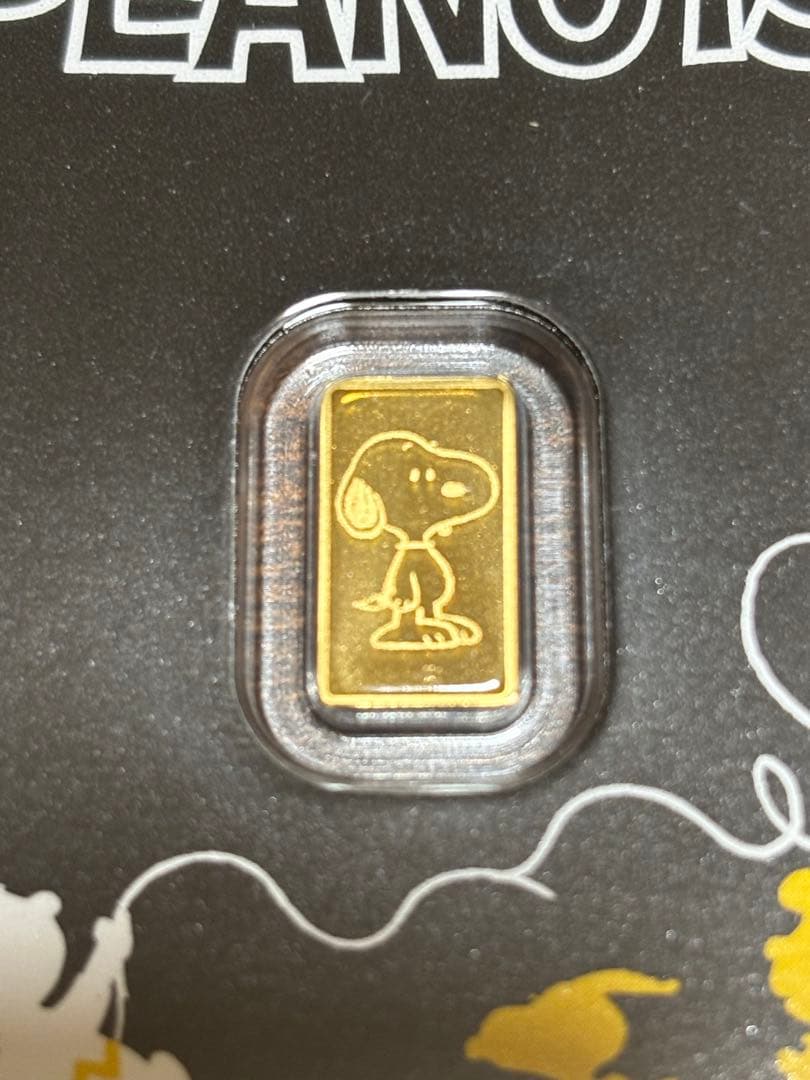 【75周年限定】スヌーピー 0.5g 純金 インゴット Fine Gold