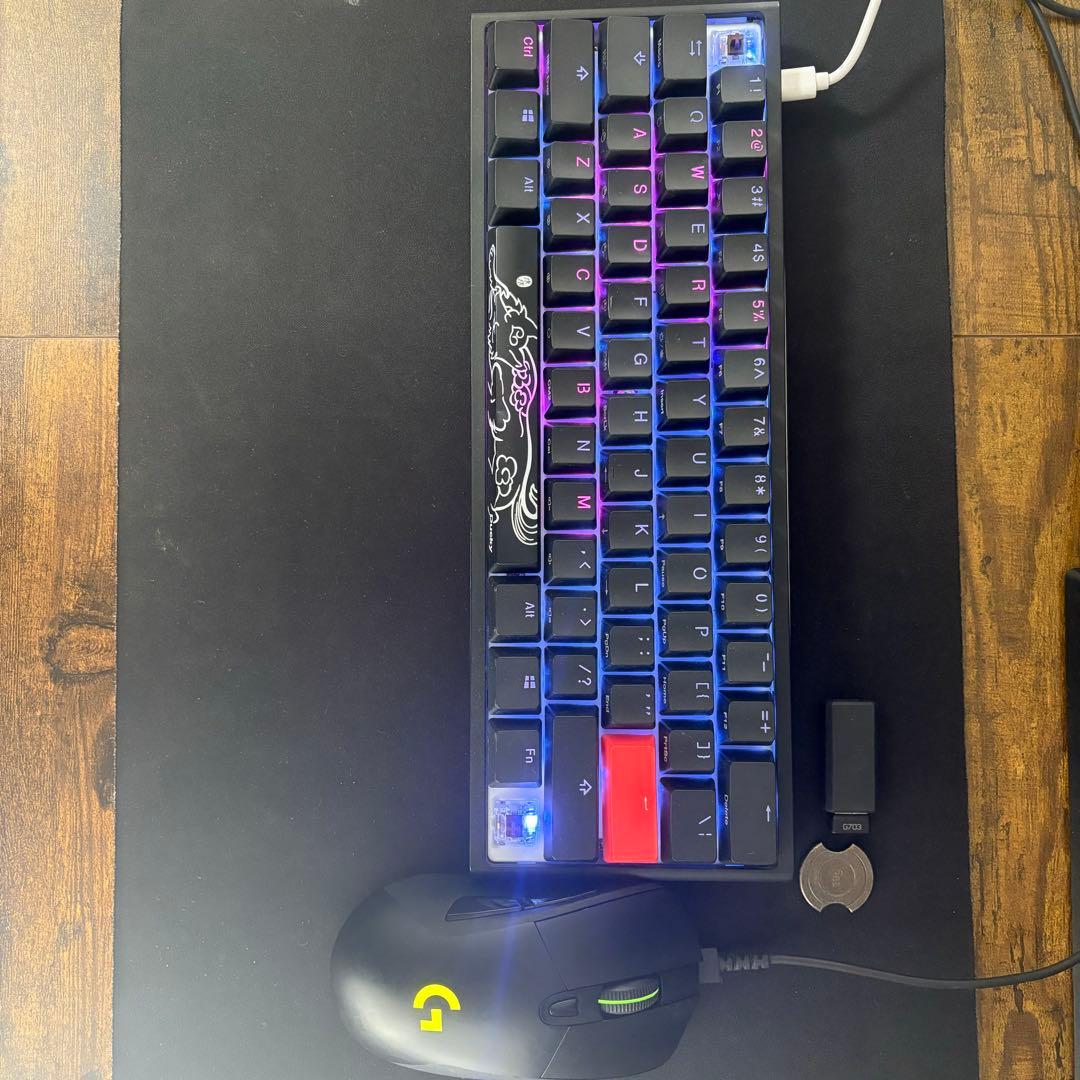 Logicool G703+ducky one 2 mini+マウスパッドセット - メルカリ