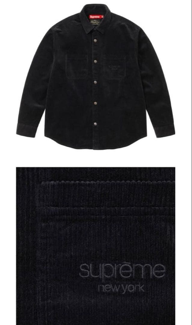 Supreme Wide Wale Corduroy Snap Shirt L - メルカリ