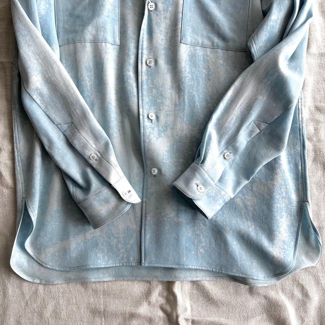 山内 ヤマウチ コットンローブ・テーラードカラーシャツ 藍染め 4