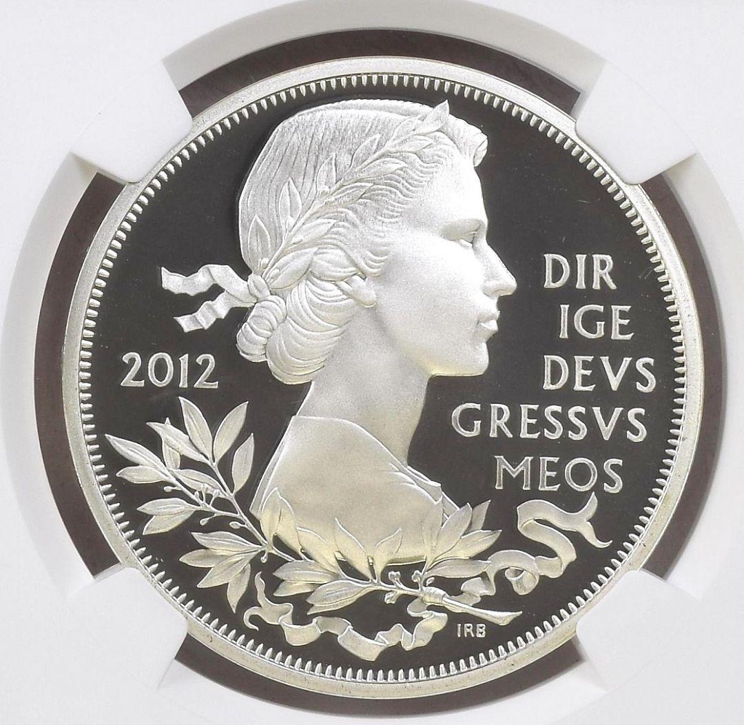 2012年 イギリス ダイヤモンドジュビリー 5ポンド 銀貨 NGC PF68