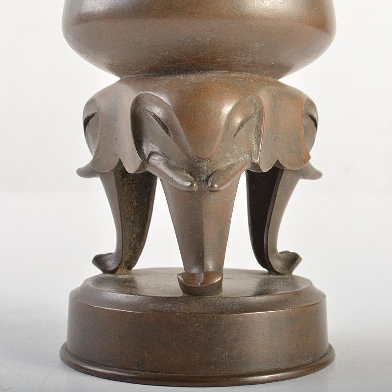 人間国宝 長野垤志作 青銅 象足花生 花瓶 共箱 U R7307 - メルカリ