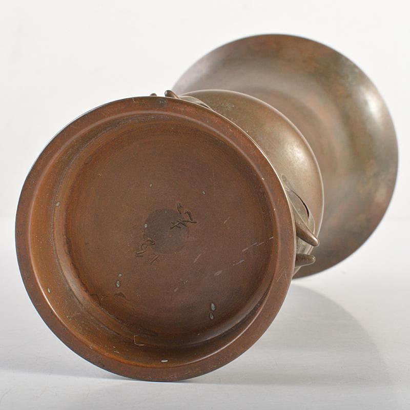 人間国宝 長野垤志作 青銅 象足花生 花瓶 共箱 U R7307 - メルカリ