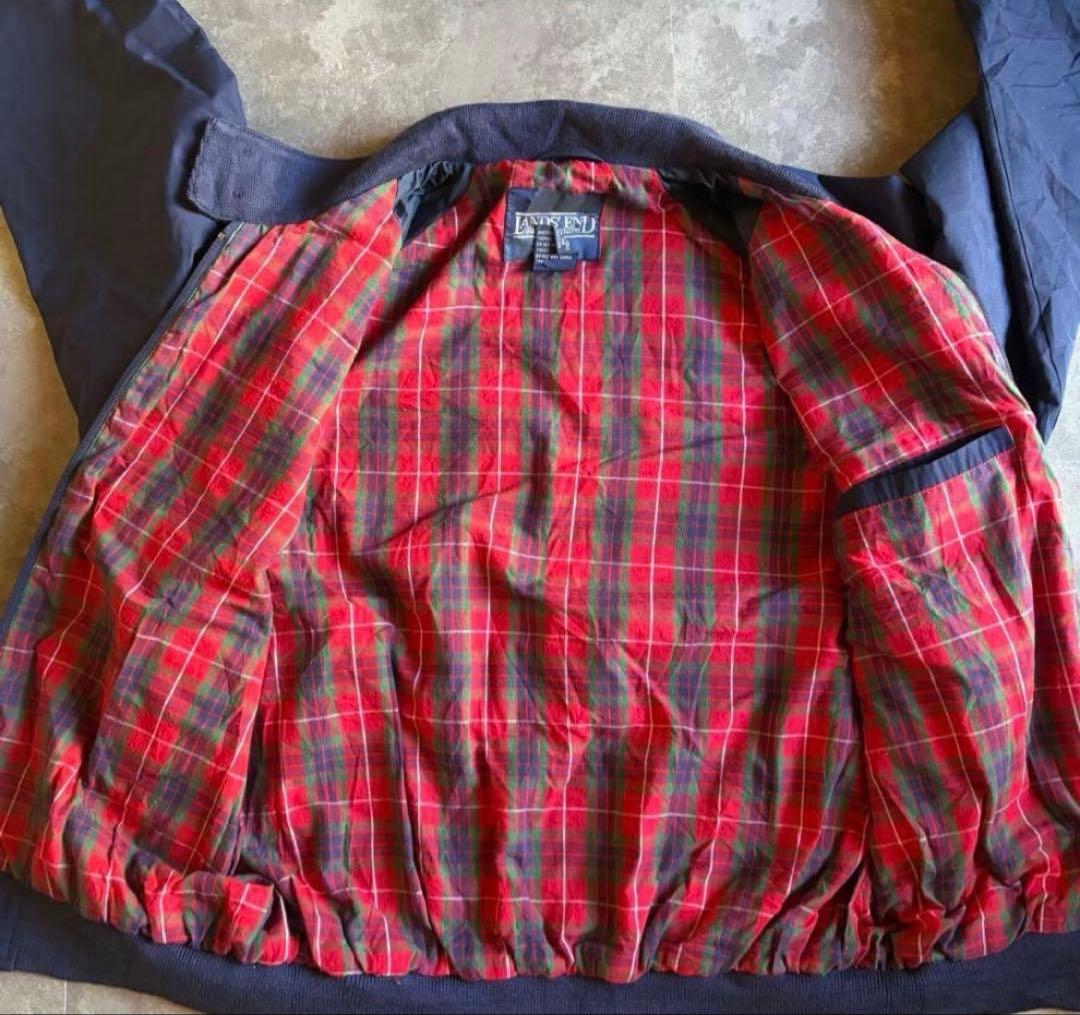 90s ランズエンド スウィングトップ ネイビー L ハリントンジャケット