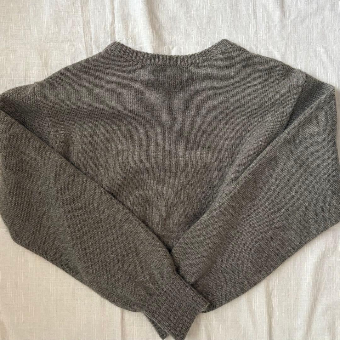 《最終値下》FUMIKA_UCHIDA/カシミヤ ショートニット セージグレー