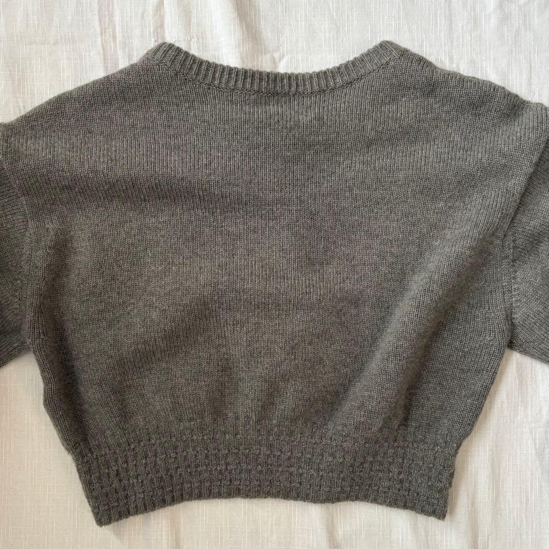 《最終値下》FUMIKA_UCHIDA/カシミヤ ショートニット セージグレー