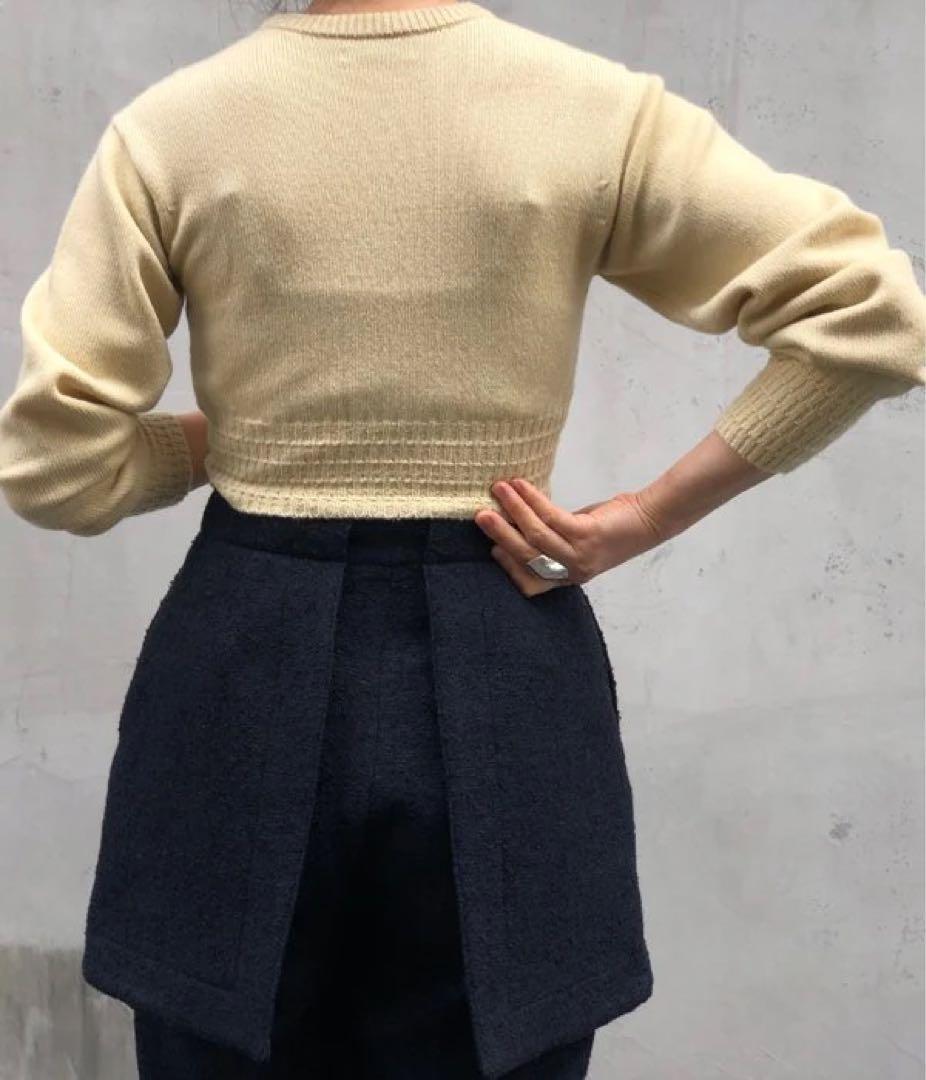 《最終値下》FUMIKA_UCHIDA/カシミヤ ショートニット セージグレー