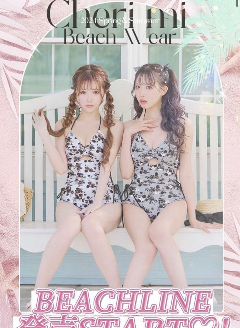 シェリミー フラワーレースアップワンピース 水着 - メルカリ