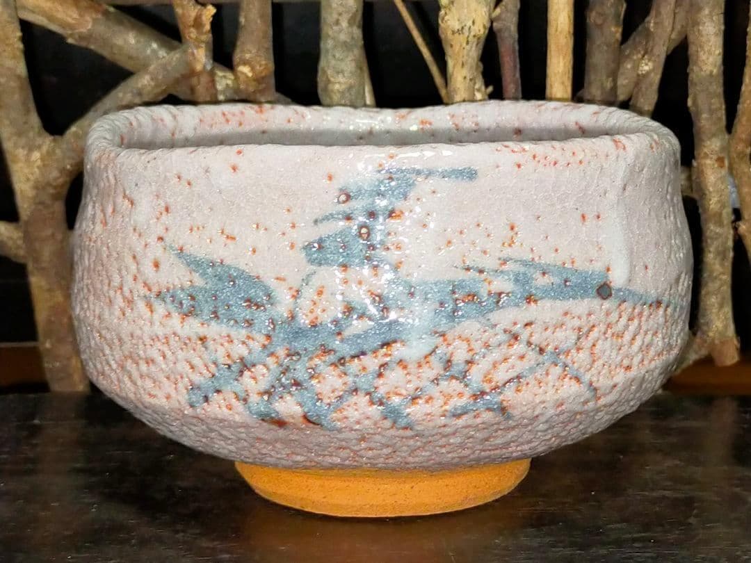 ♥新品♥ 美濃焼 ♥ピンク志野♥ 茶碗 ♥小三郎 共箱付き 志野 骨董