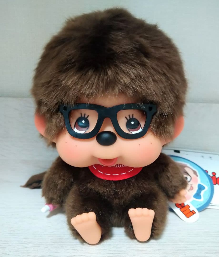 新品 モンチッチ 顔デカ 座り メガネ 香港限定 3体セット 726288s