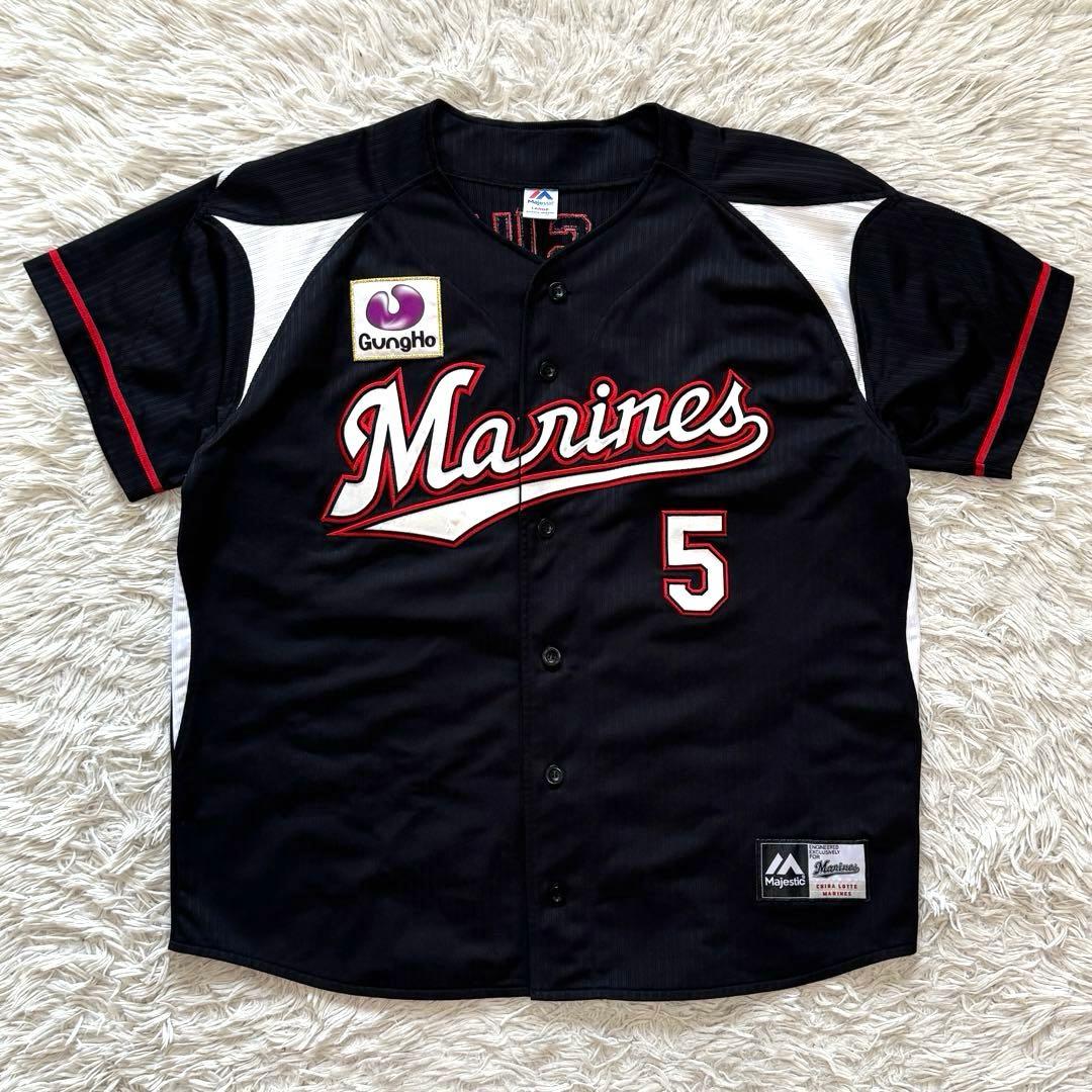 刺繍ワッペン 千葉ロッテマリーンズ 安田尚憲 カスタム ユニフォーム L