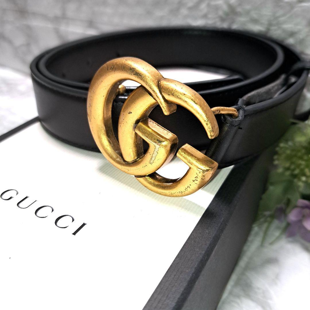 ✨️新品未使用✨️GUCCI グッチ GGゴールドバックル レザーベルト