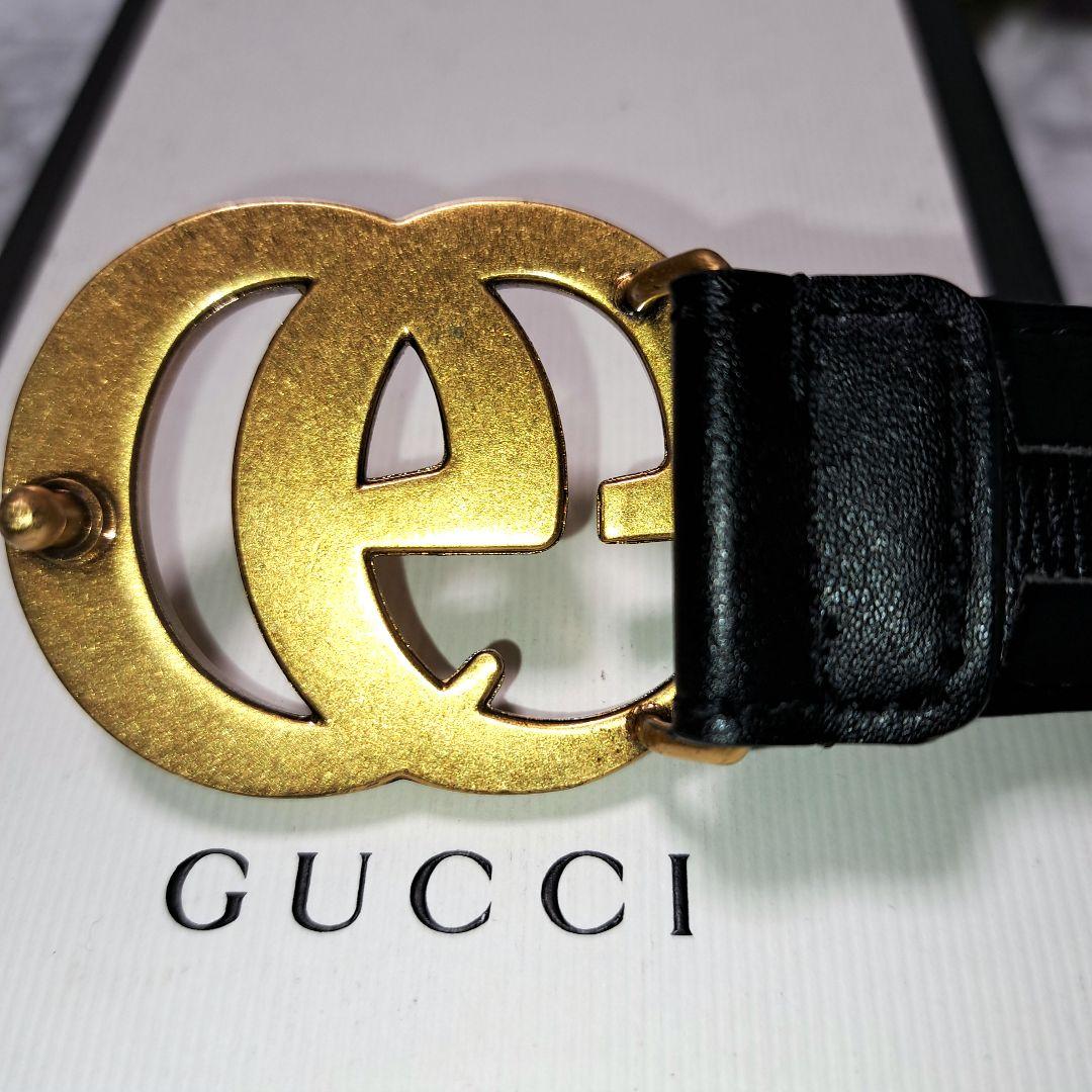 ✨️新品未使用✨️GUCCI グッチ GGゴールドバックル レザーベルト