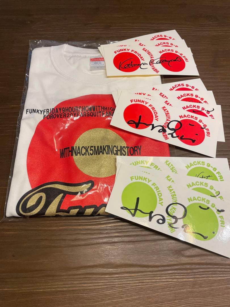NACK5 FUNKY FRIDAY ファンフラ Tシャツ+ステッカー10枚 - メルカリ