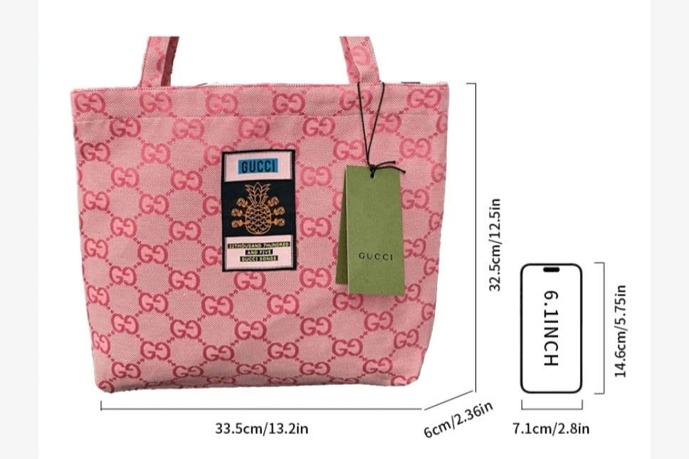 希少！1点のみ！GUCCI ロゴトートバッグ ノベルティ ピンク 大容量