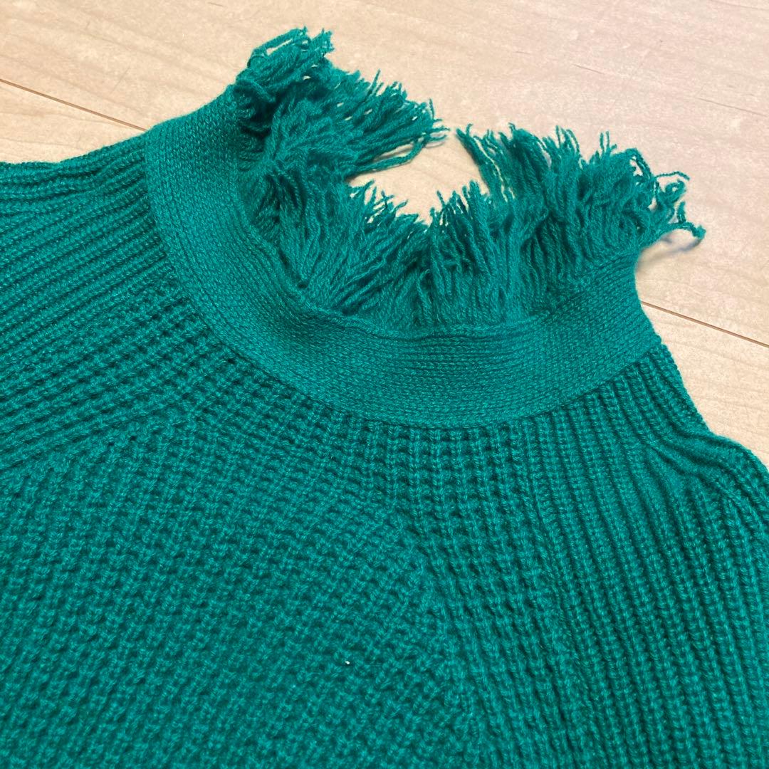 値下げ！sacai フリンジニット 完売品！ - メルカリ