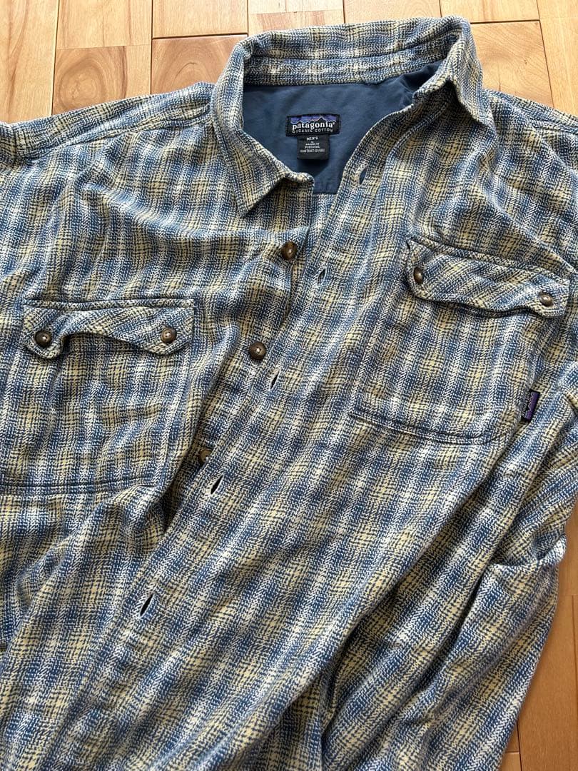 パタゴニア オンブレ ヘビーフランネルシャツ ポルトガル製 L