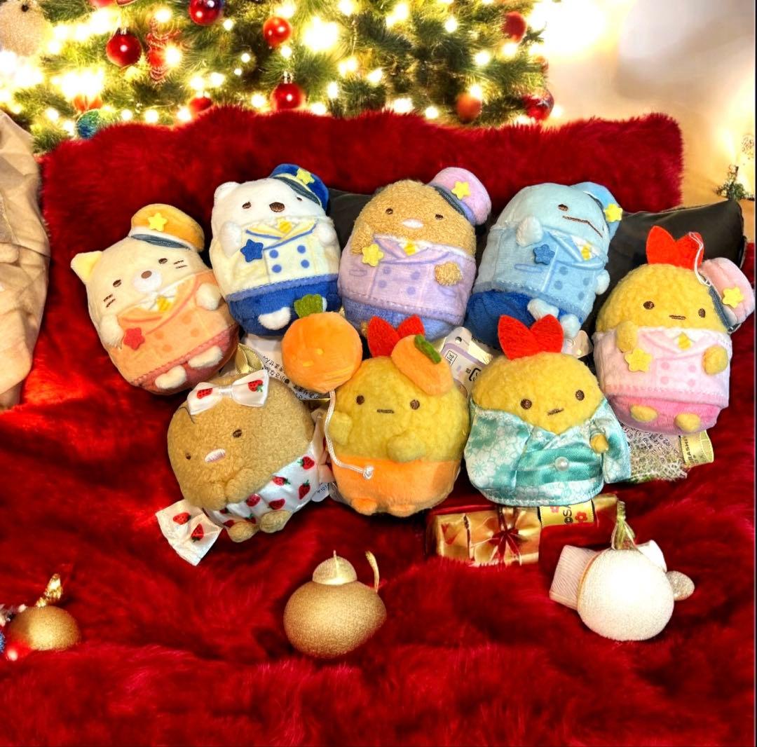 【東京駅店限定】すみっこぐらしてのりぬいぐるみ5個＋3個＋限定キーホルダーセット