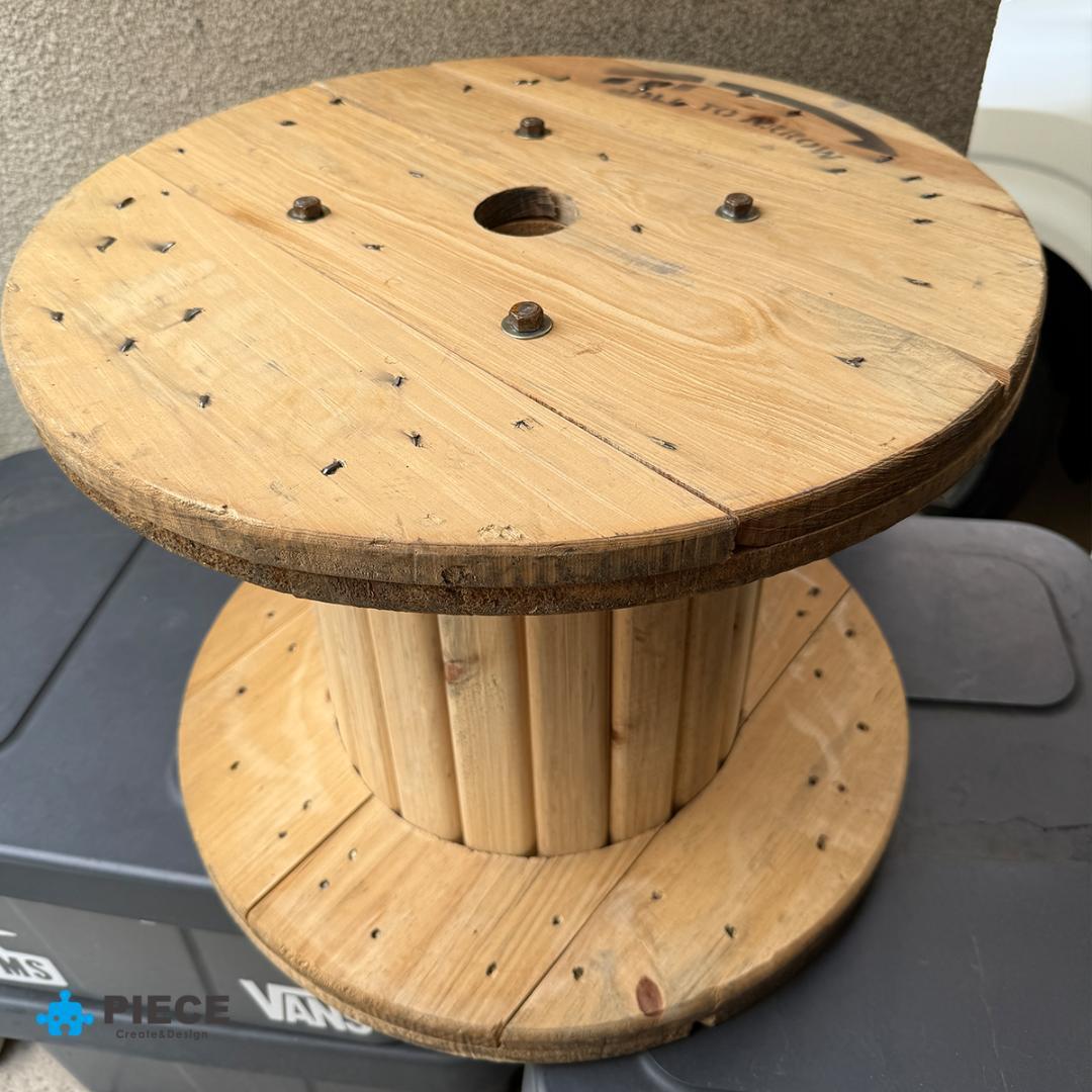 木製ドラム 電線ドラム ケーブルドラム DIY 直径52cm テーブル ds05