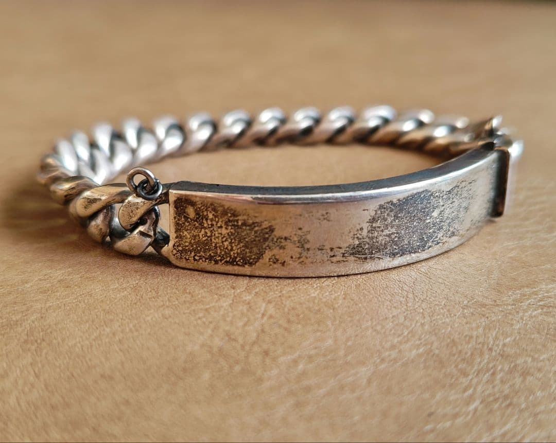 silver925製IDブレスレット◎mexico◎メキシカンジュエリー◎ ID ブレスレット メキシカン ジュエリー ヴィンテージ シルバー 925