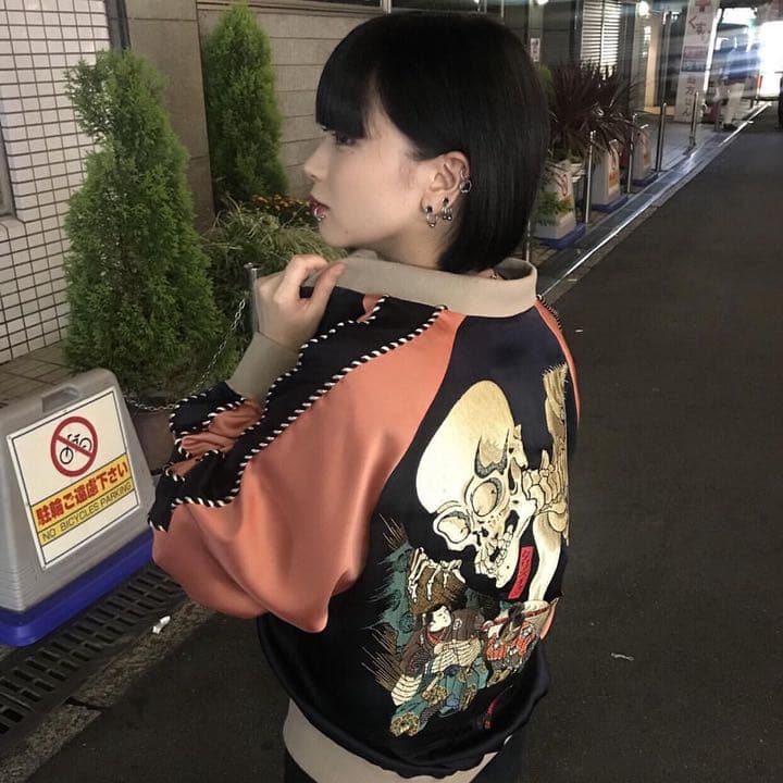 christian dada クリスチャンダダ スカジャン 髑髏 刺繍 - メルカリ