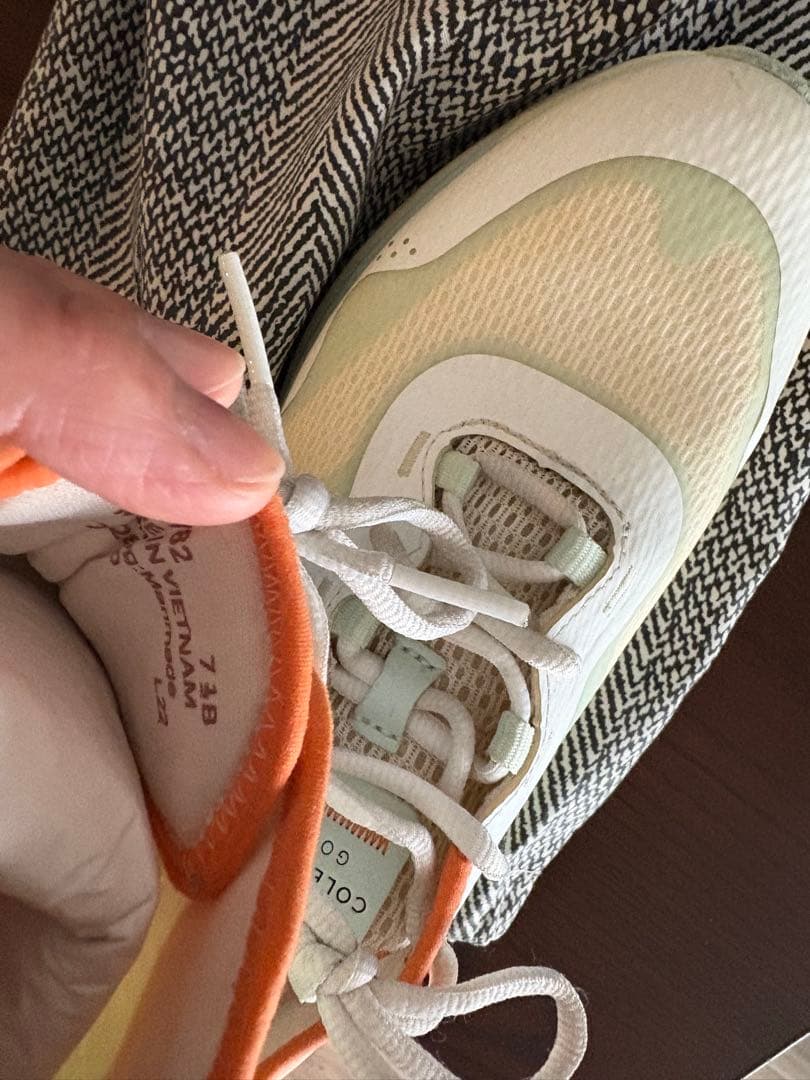 ココ様専用 コールハーン ゴルフシューズ 24.5 7 1/2ホワイト/オレンジ