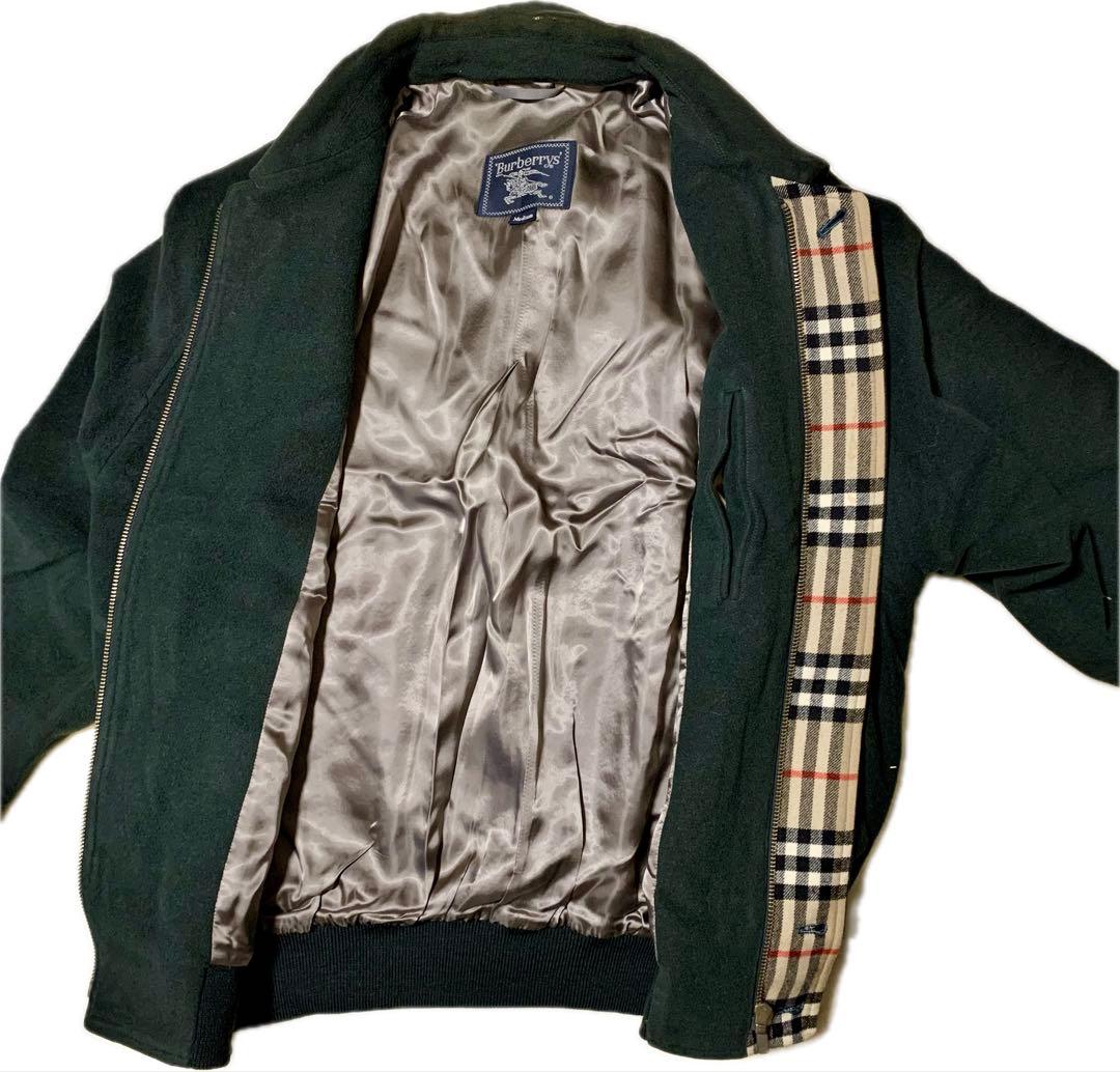 90s Burberrys アンゴラ混 ウールハリントンジャケット M 深緑 - メルカリ