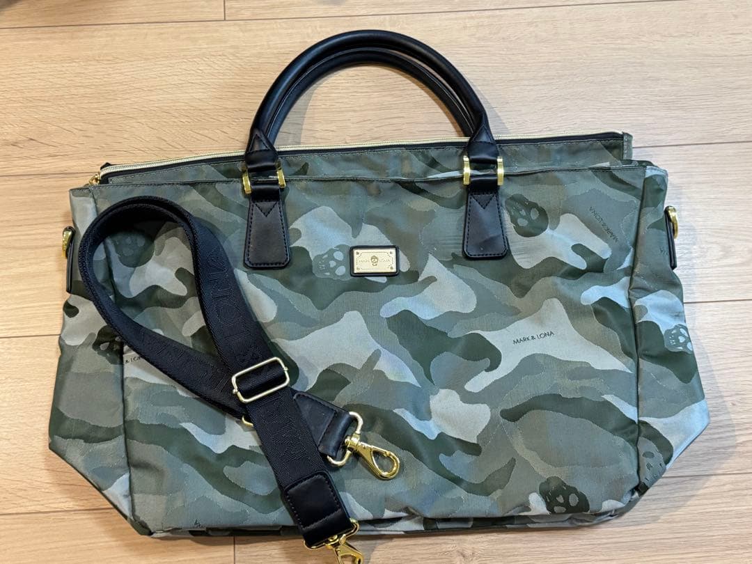 マーク&ロナ カートバック ゴルフ スカル カモフラ MARK&LONA（マークアンドロナ） スタンド式キャディバッグ ブラウン×黒