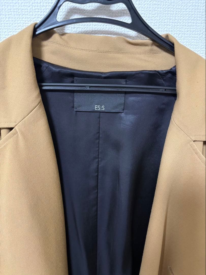 ES:S ベージュ ダブルブレスト トレンチコート 2サイズ - メルカリ
