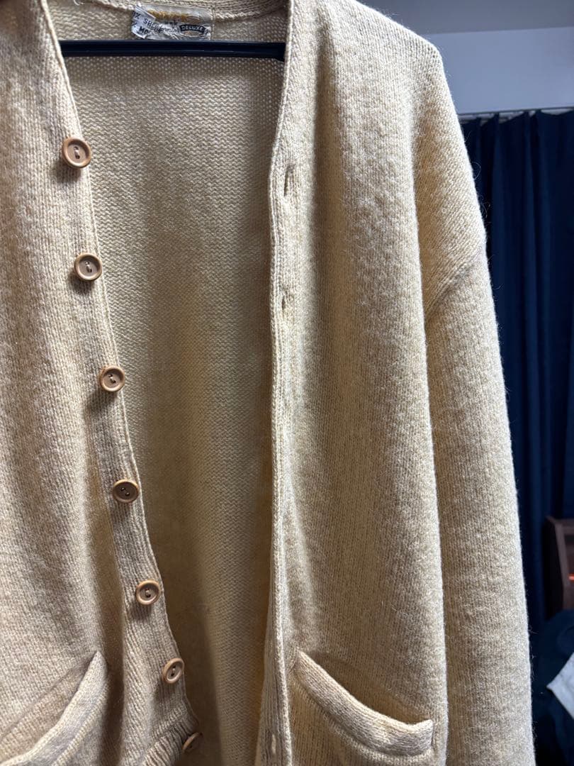 ジュン　60s mohair カーディガン　マスタード　M -L