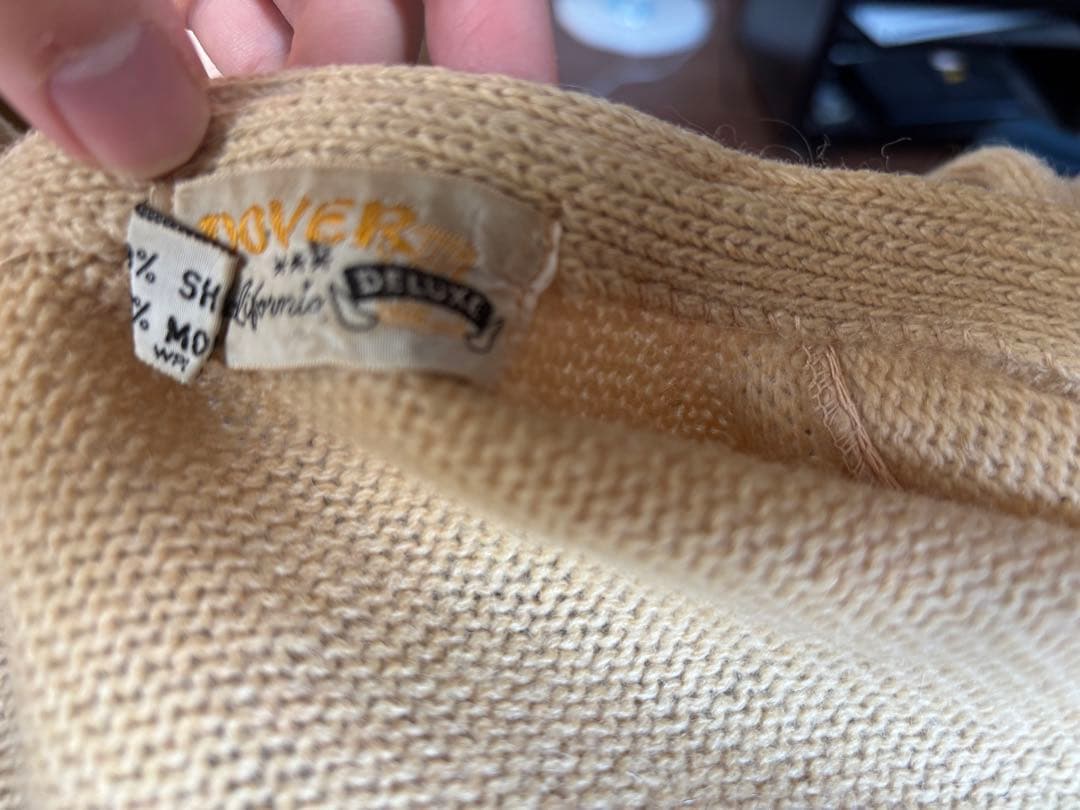 ジュン　60s mohair カーディガン　マスタード　M -L